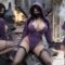 4K Sexy Ninja Girl Cosplay AI Lookbook,ノーブラ爆乳美尻女忍者ボディスーツ廃墟コスプレ,힙업 노브라 글래머 여닌자 보디슈트폐허코스프레,爆乳翹臀無內女忍者寫真